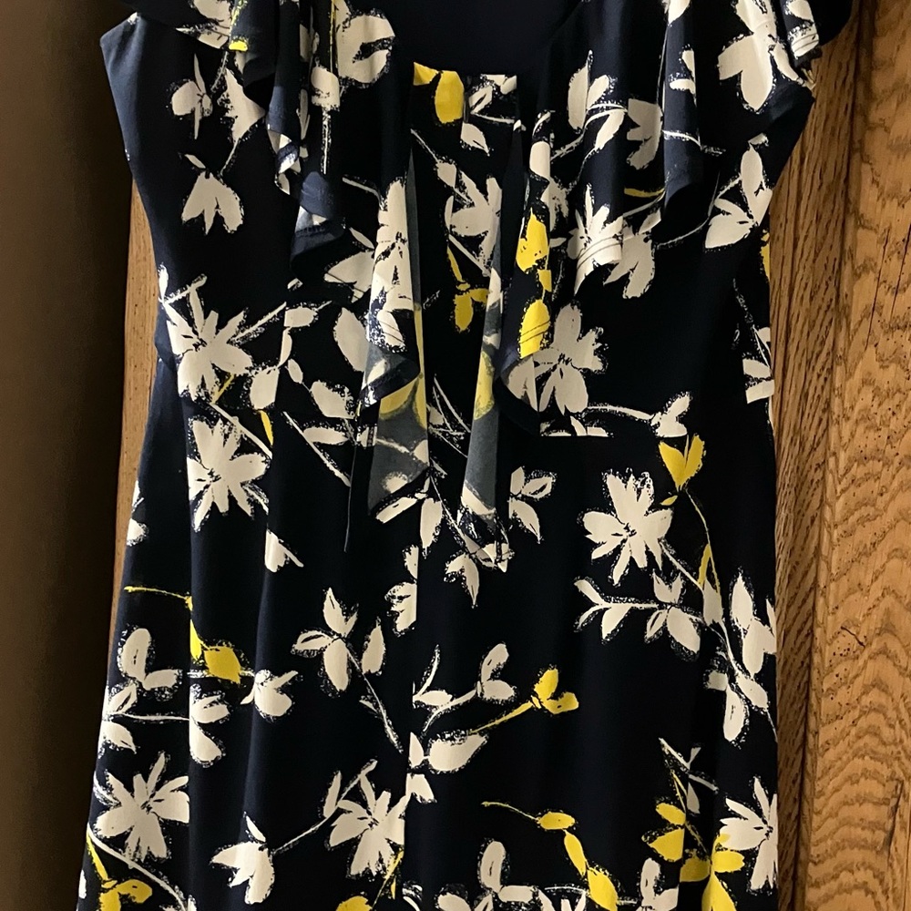 Floral Sleeveless Dress with Ruffle Detail